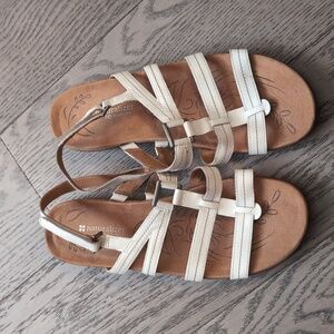 Naturalizer white strappy sandals